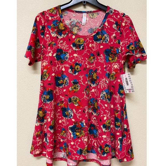 ⚡️FLASH SALE⚡️NWT LuLaRoe Perfect Tee Floral Small - Picture 1 of 5